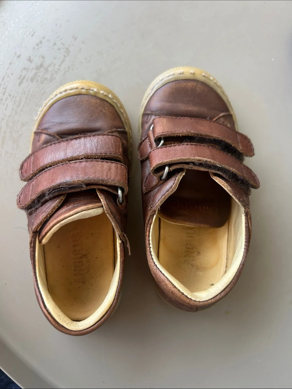 2 pairs of Angulus leather footwear- shoes and sandals